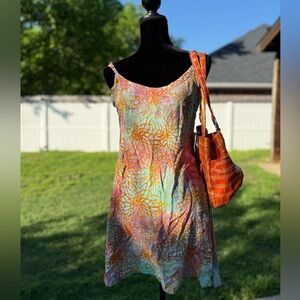 Y2k Colorful Sleeveless hippie Dress